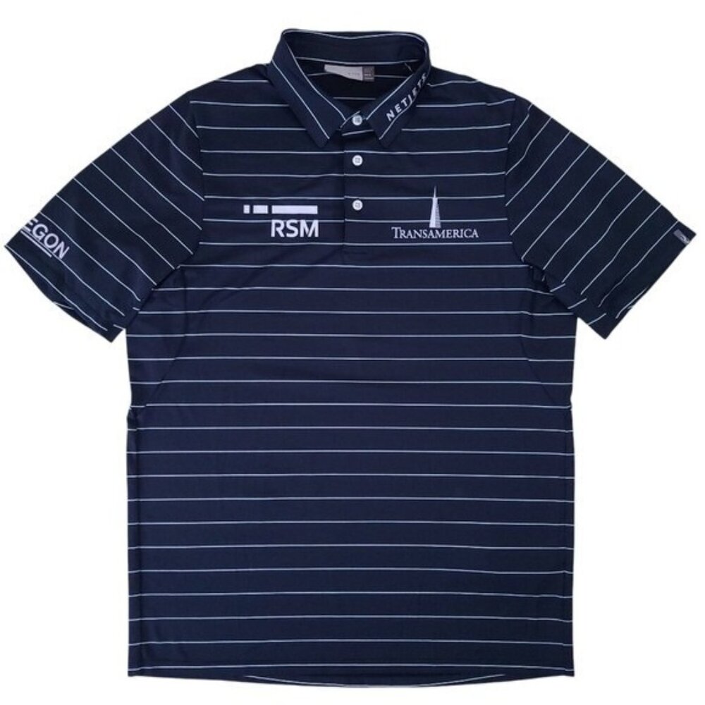 KJUS Zach Johnson Navy Masters Golf Pro Polo Tour Shirt Size S